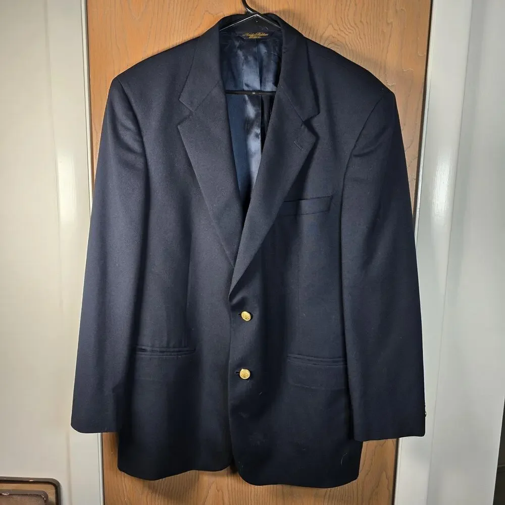 Brooks Brothers Blazer 44 Long Wool Gold Buttons USA